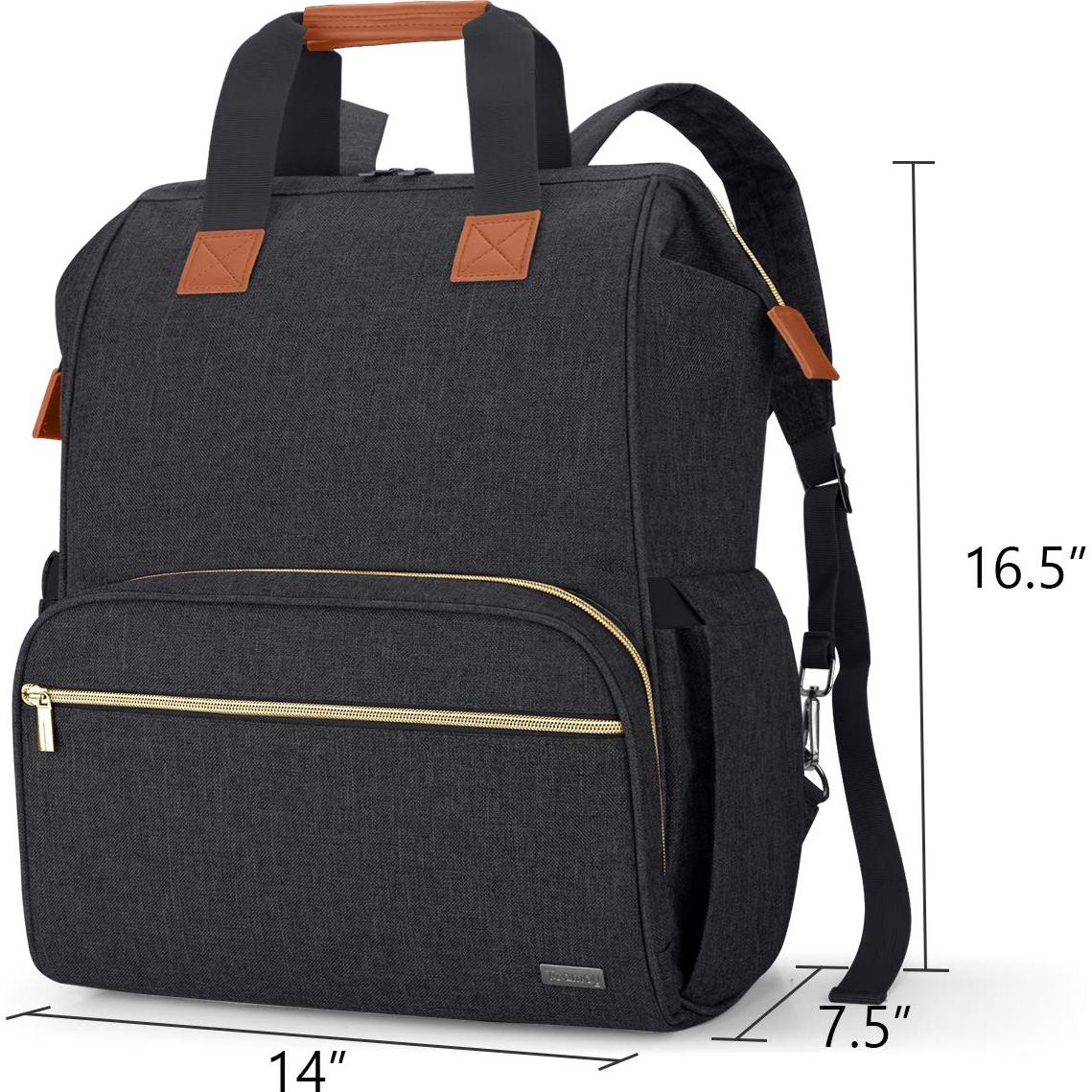 Mochila para Extractor de Leche Teamoy Negra con Compartimento para Portátil