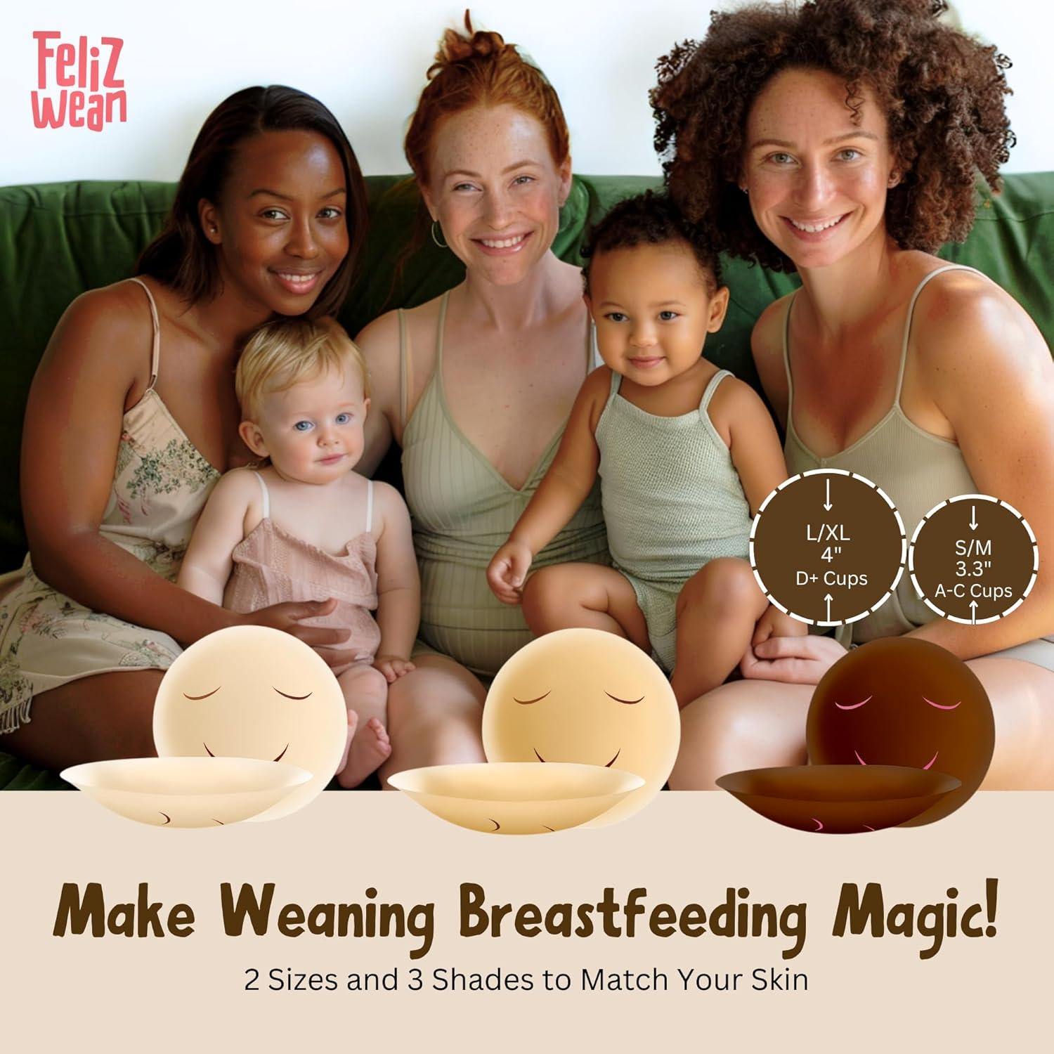 Cubiertas de pezón reutilizables Feliz Wean - 10.16 cm