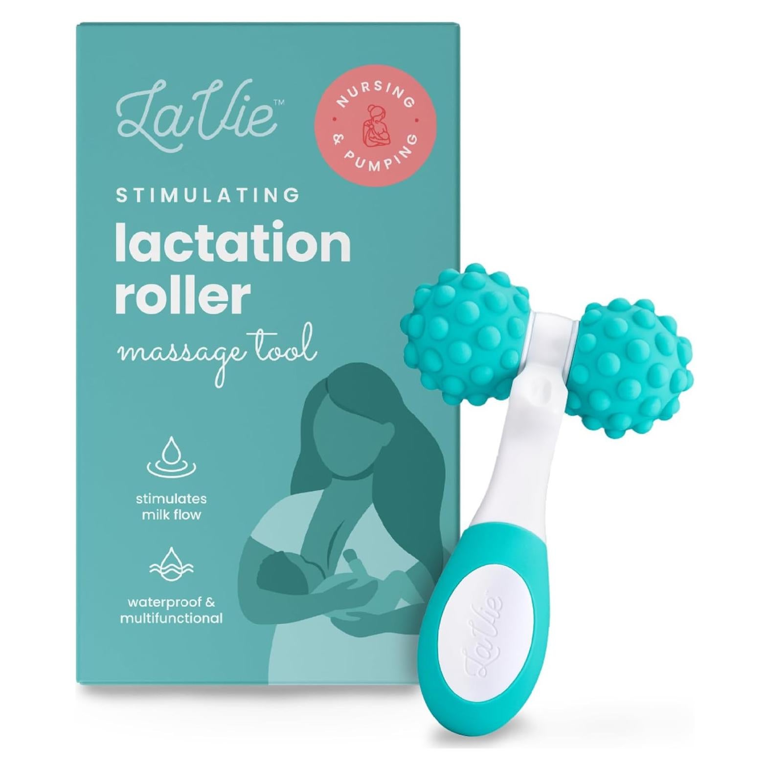 Rodillo de Masaje de Lactancia LaVie 5-en-1, Silicona Grado Médico