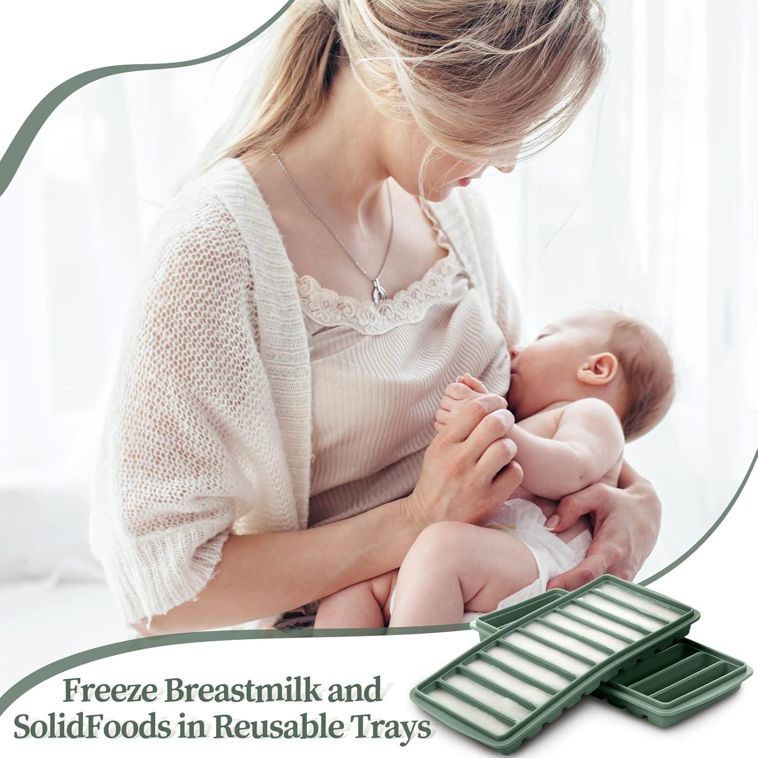 Contenedor de Almacenamiento de Leche Materna Eaasty 20 Piezas Verde