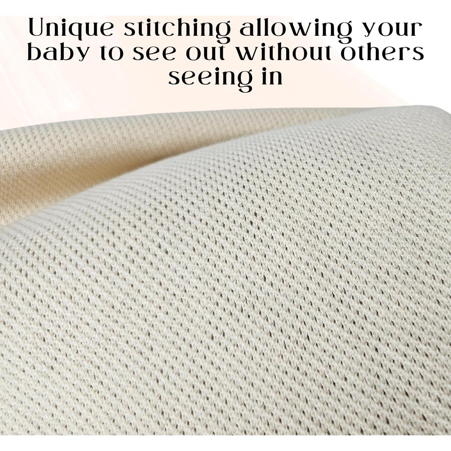 Cubierta de Lactancia Peekaboo Beige - Algodón Orgánico y Cachemira