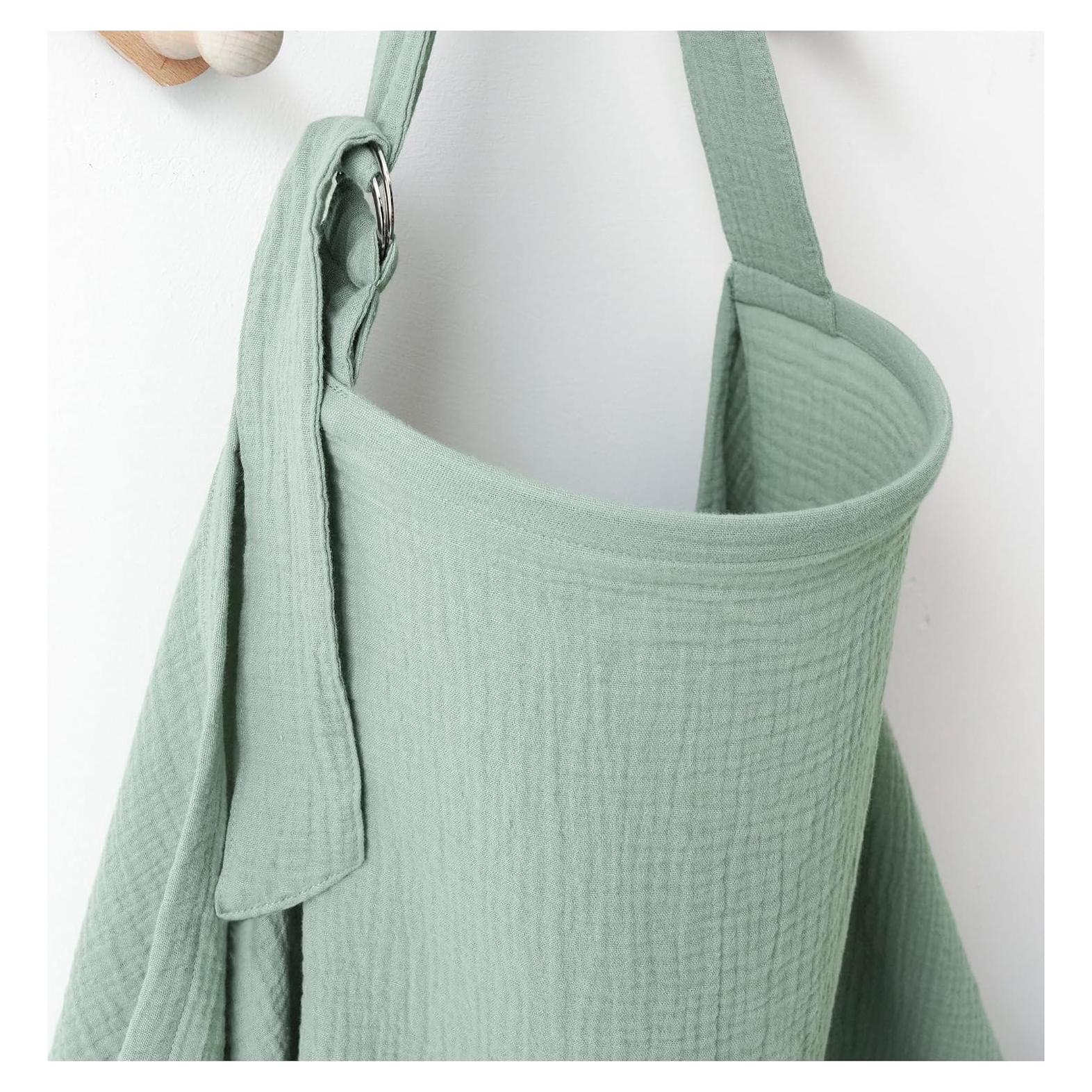 Cubierta de Lactancia Muselina 100% Algodón Verde Ajustable