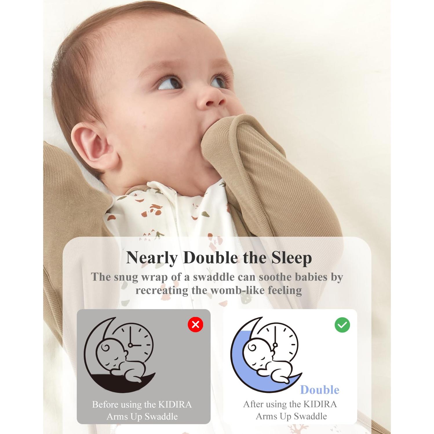 Saco de dormir KIDIRA para bebés 0-3 meses Oso y Bosque