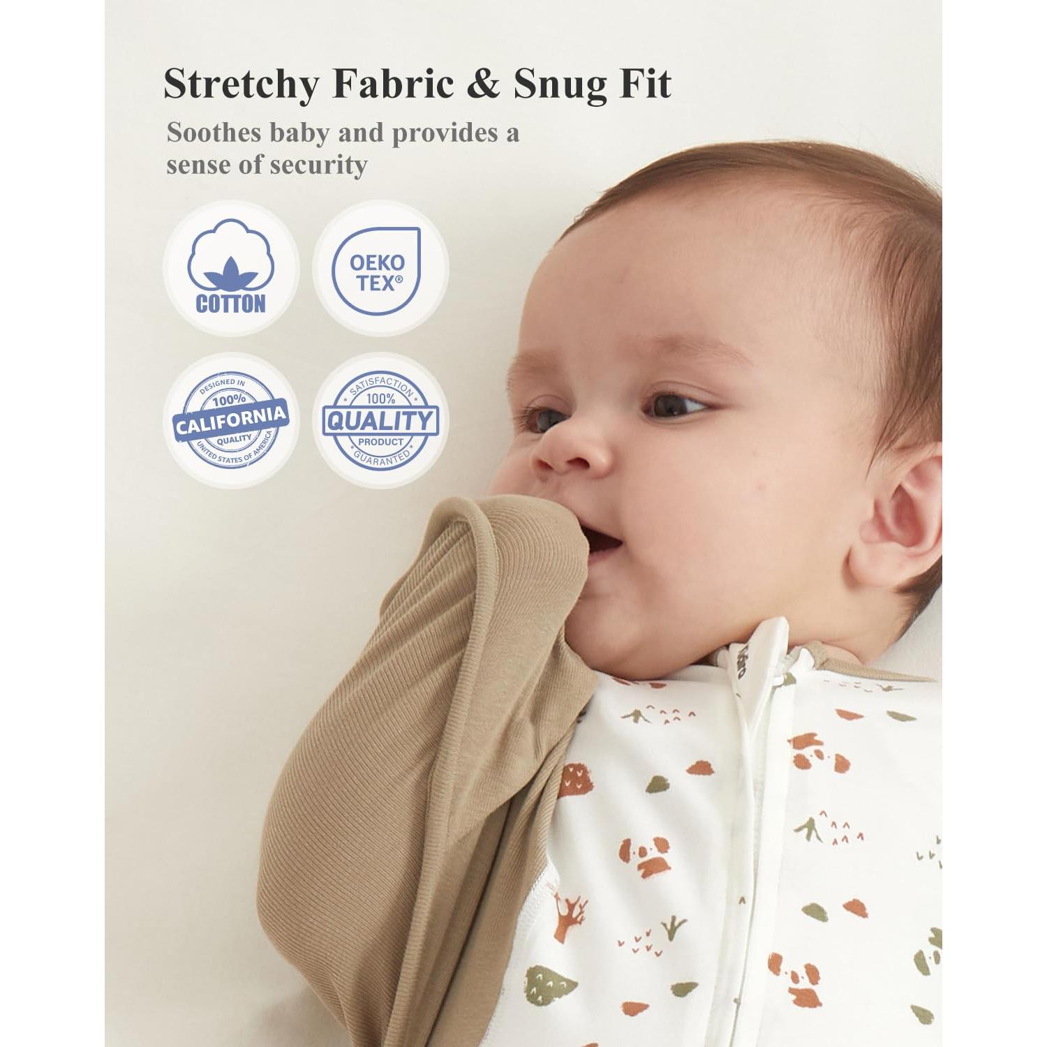 Saco de dormir KIDIRA para bebés 0-3 meses Oso y Bosque