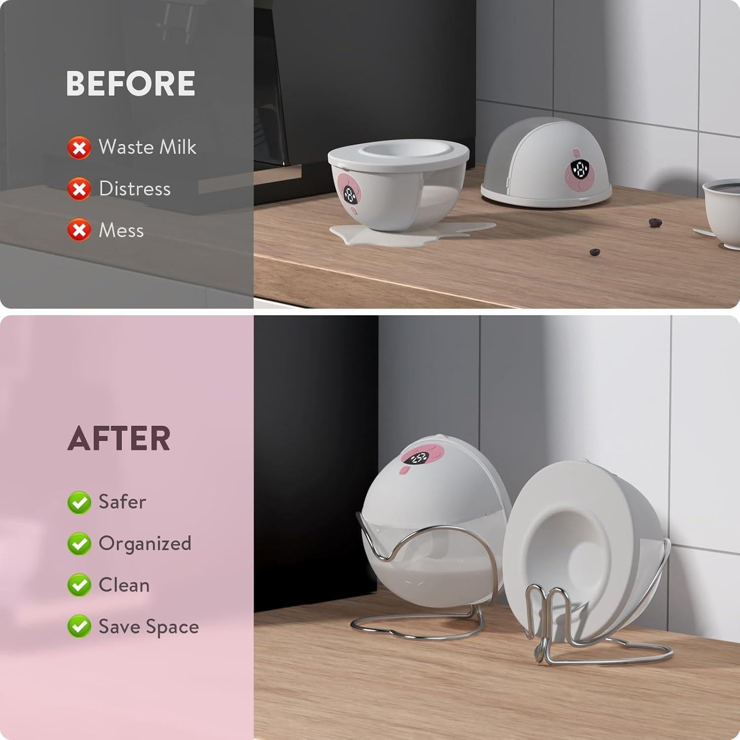 Soporte para Extractores de Leche Anaoer Compatible 2 Piezas