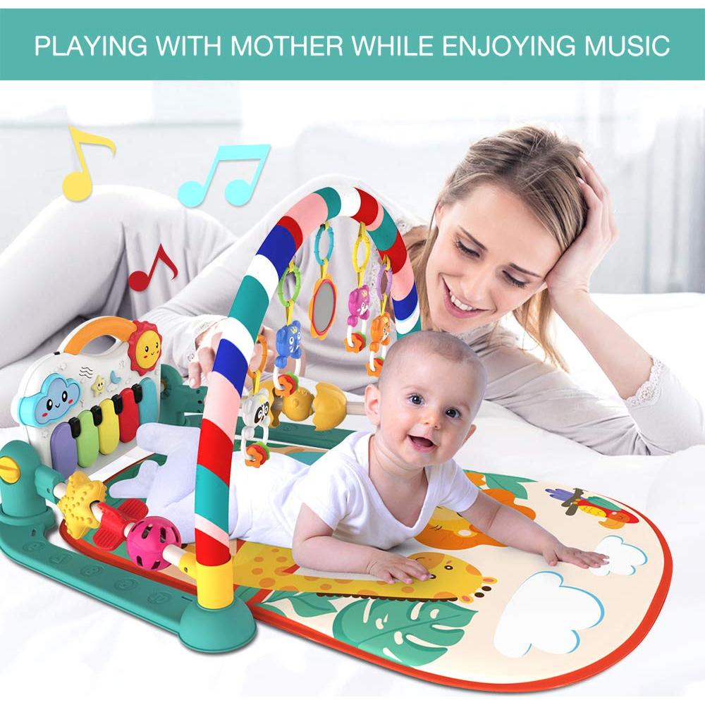 Alfombra de Juego Musical ENERS Verde para Bebés 0-36 Meses