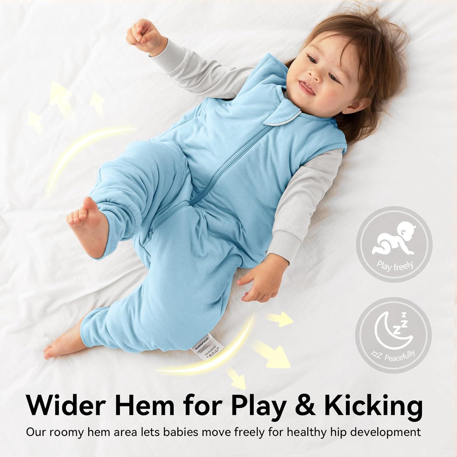 Saco de dormir de rayón de bambú EasyFi 6-12 meses azul