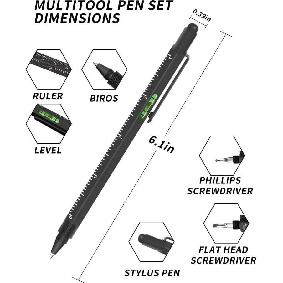 Bolígrafo Multiherramienta 6 en 1 MEIRUBY para Hombres