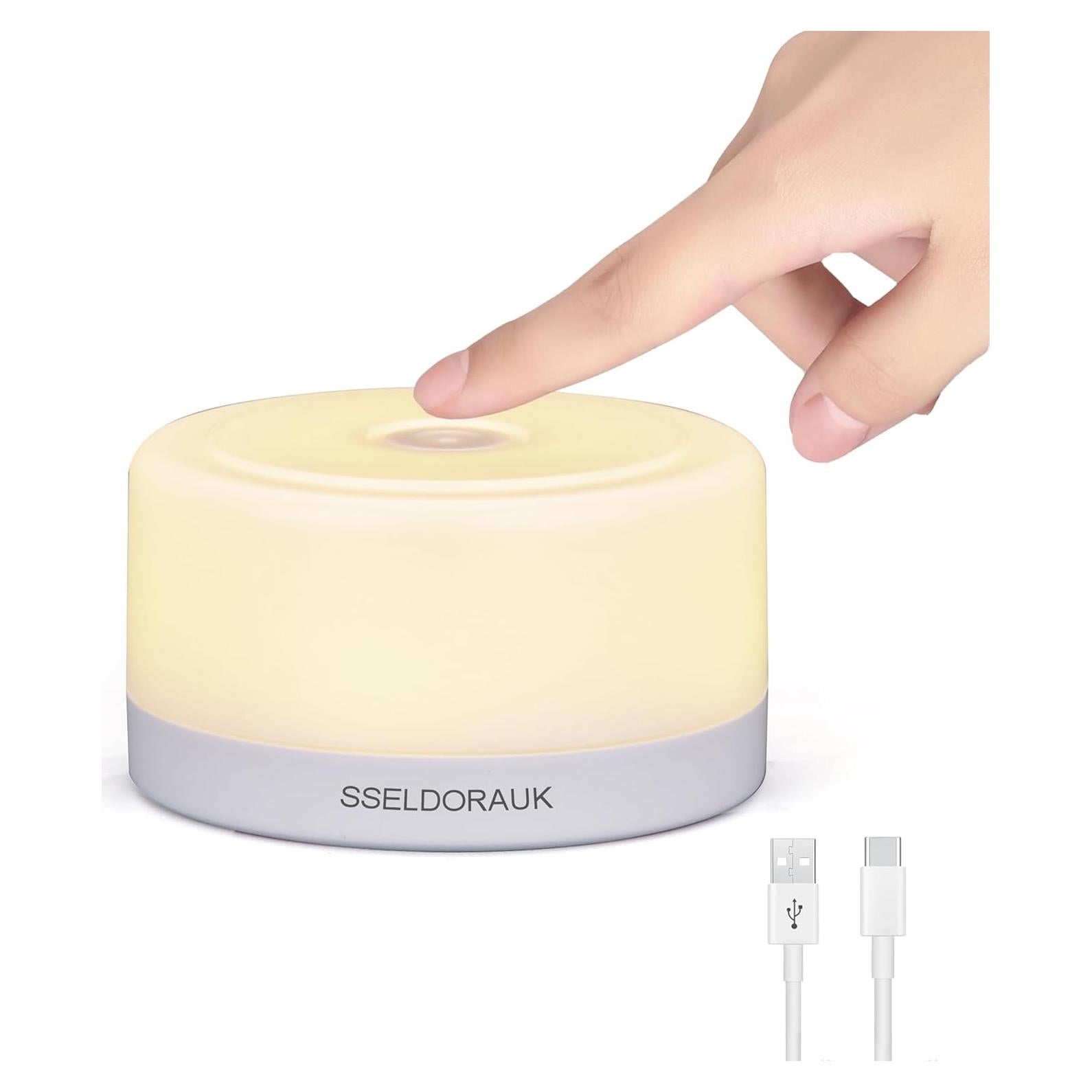 Luz Nocturna Táctil S SELDORAUK Recargable 3000K 1Paquete