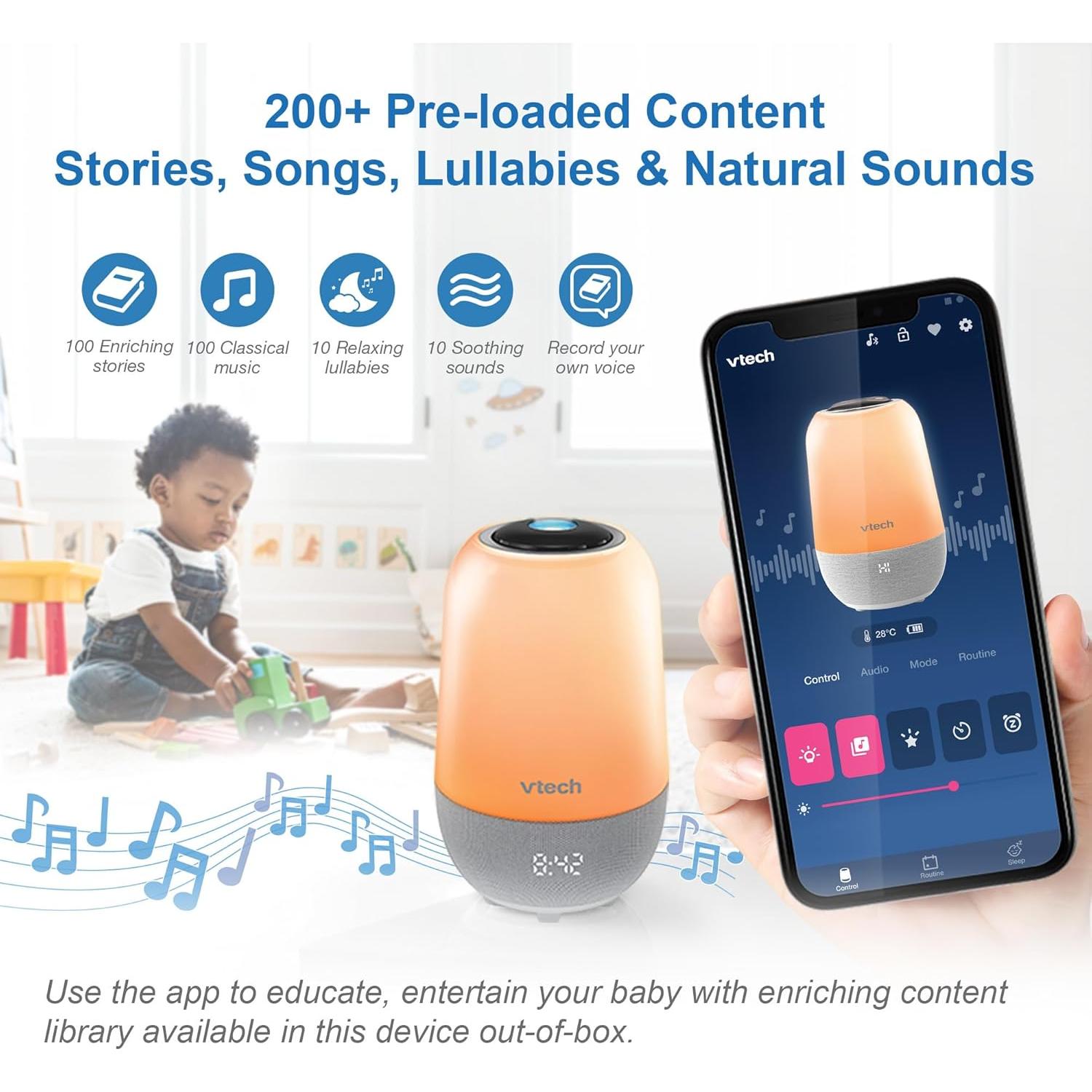 Entrenador de Sueño VTech BC8313 V-Hush con Proyector y Bluetooth