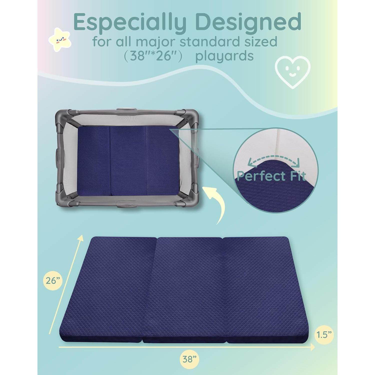 Colchón Pack and Play Lilian&Gema 96.5x66cm Espuma Premium