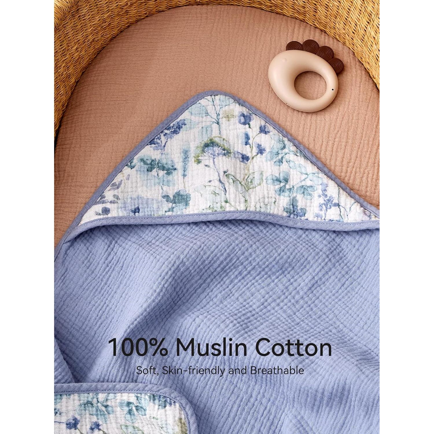 Toallas con Capucha TILLYOU de Muselina para Bebés 81x81 cm