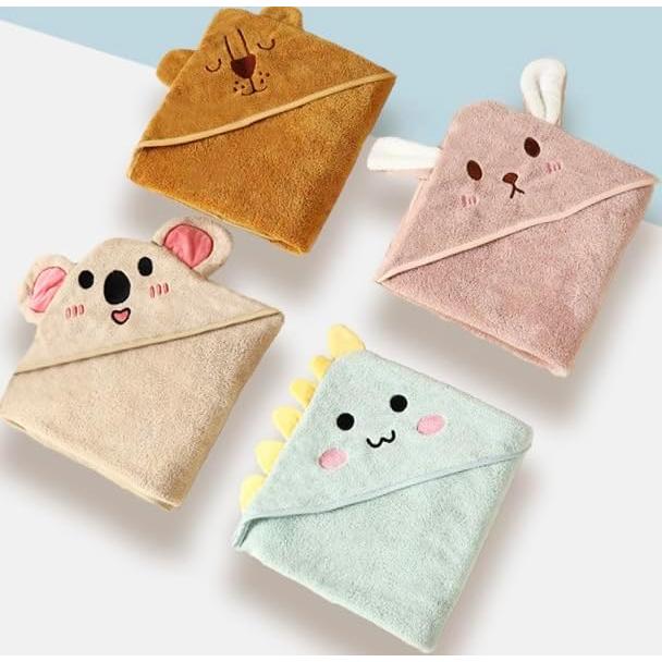 Toalla de Bebé con Capucha Gucilulu - Terciopelo Coral 78.74 cm