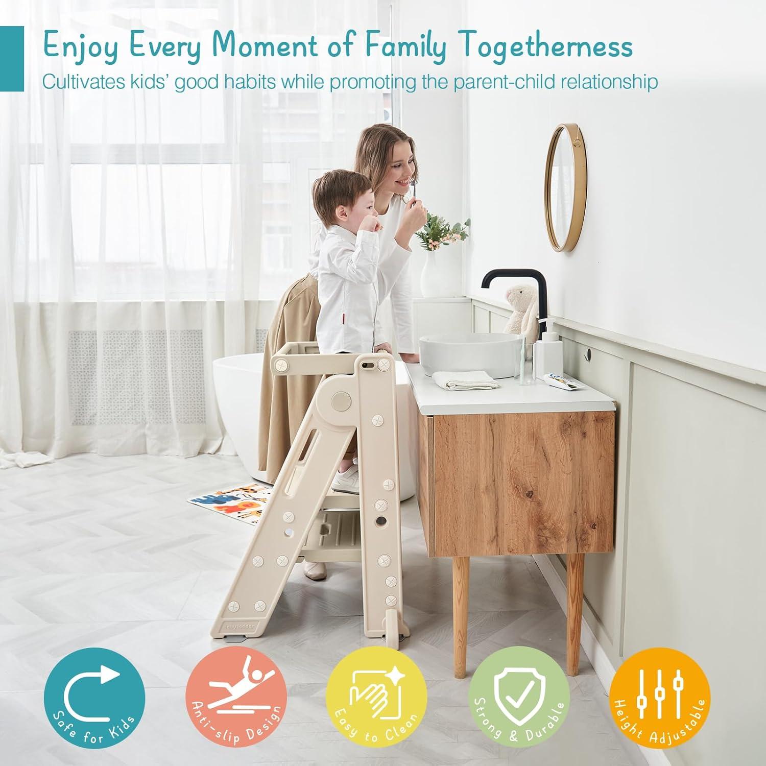 Torre de Aprendizaje Montessori Forbena Plegable Albaricoque