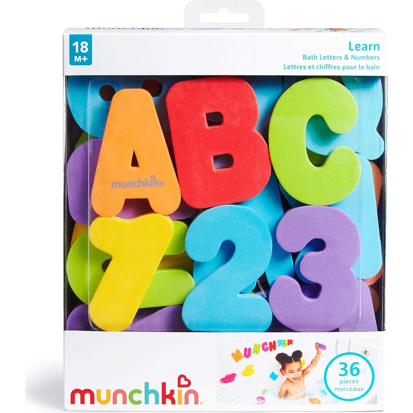 Juguetes de baño Munchkin Learn Letras y Números 36 piezas