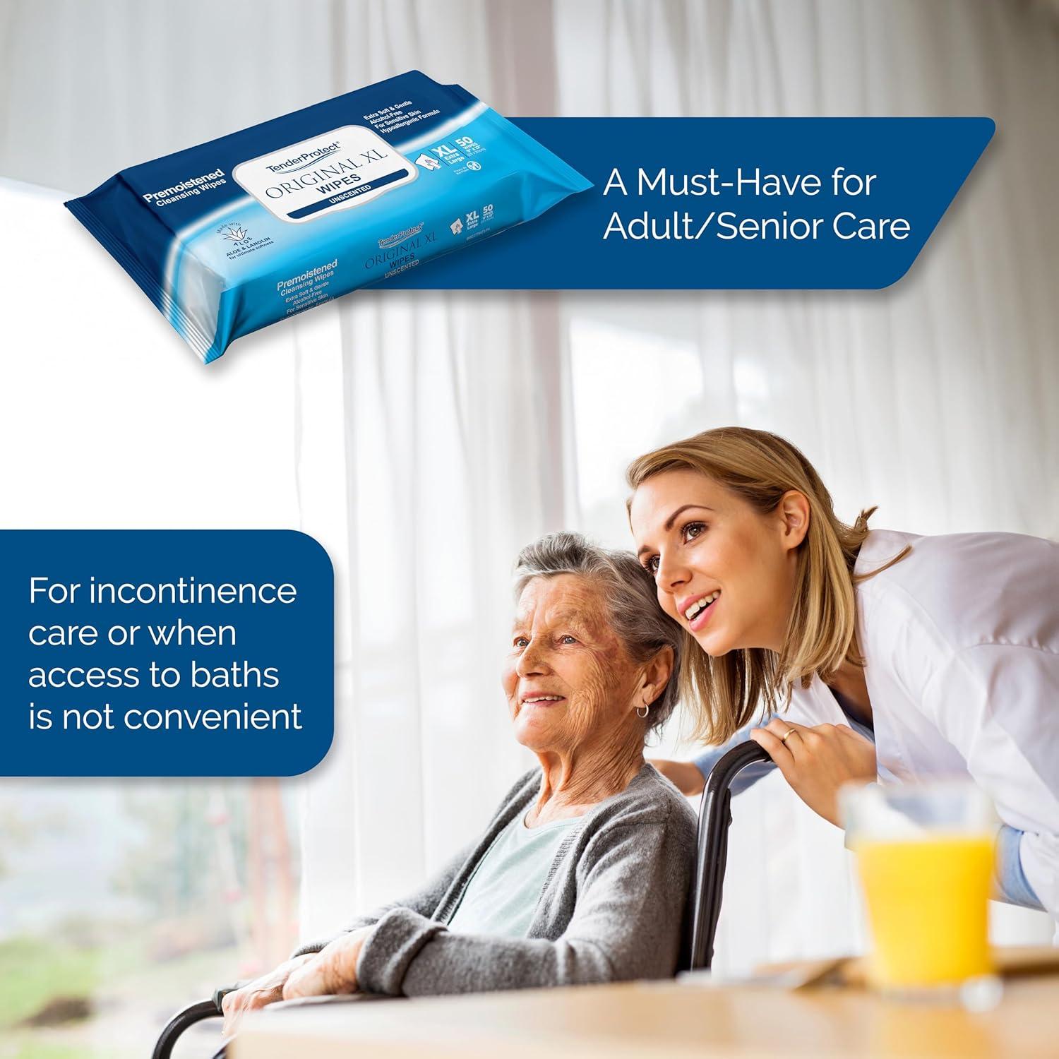 Toallitas Húmedas Adultas TenderProtect XL 50 Pzas con Aloe