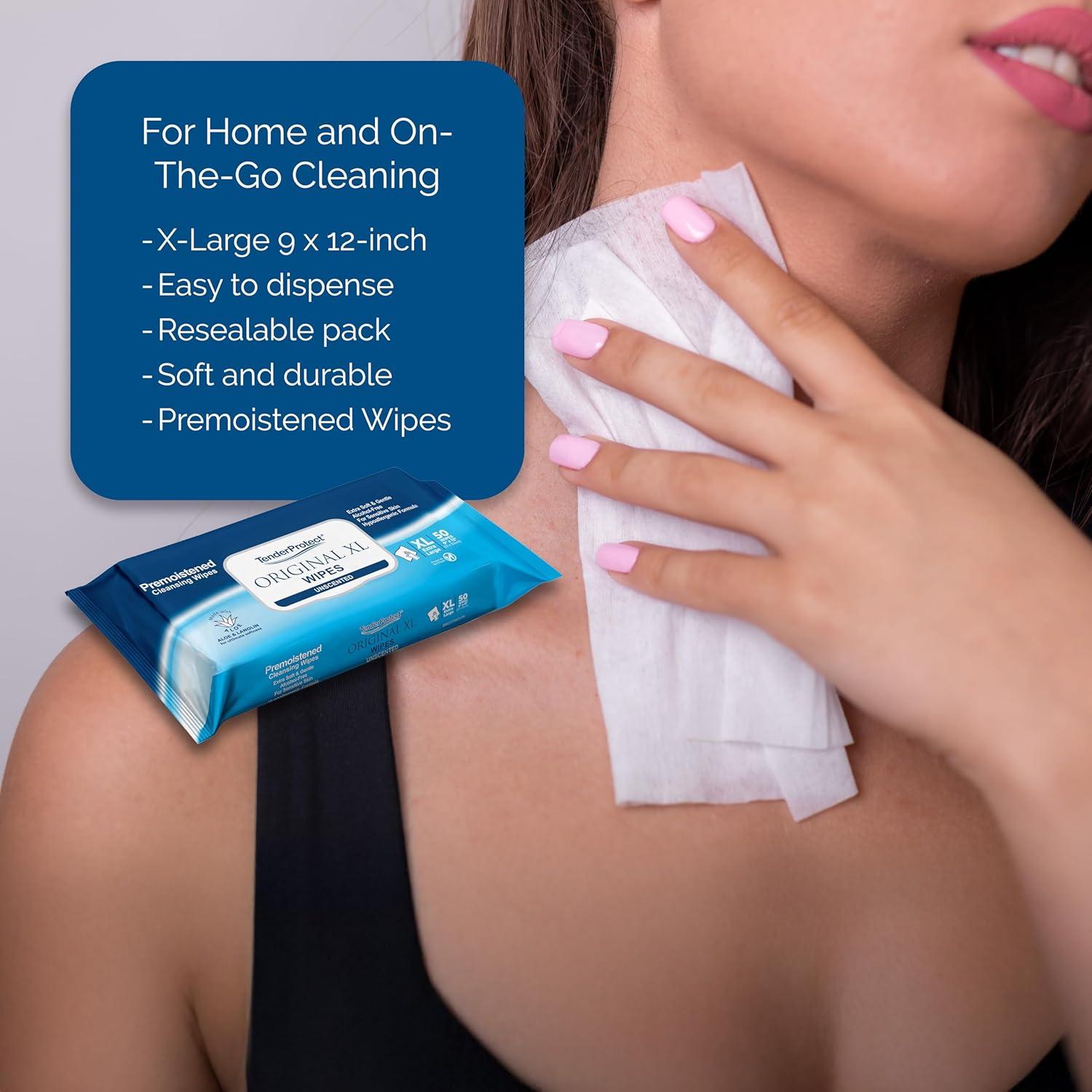 Toallitas Húmedas Adultas TenderProtect XL 50 Pzas con Aloe