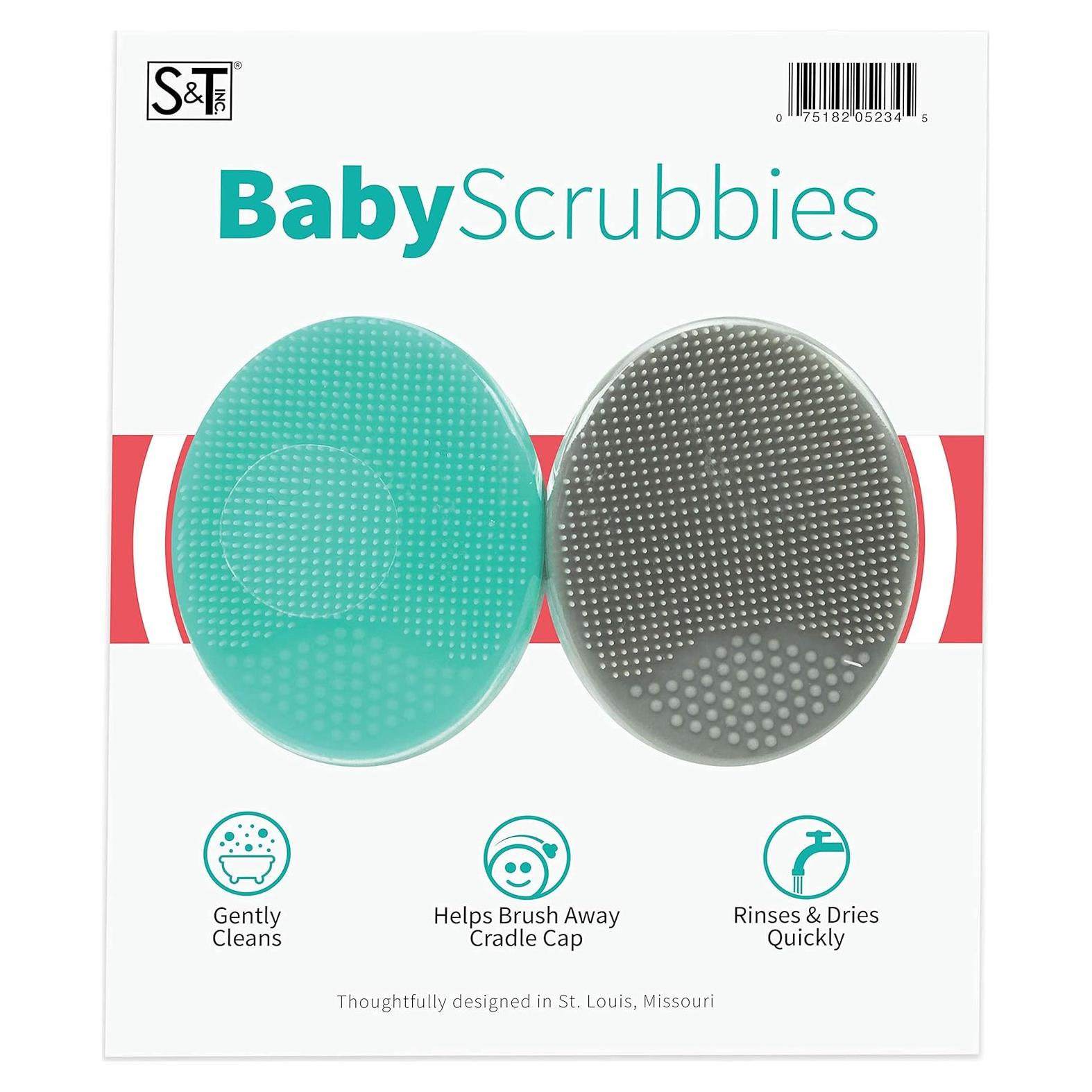 Baby Scrubbies S&T INC. Exfoliantes de Silicona 2 Piezas