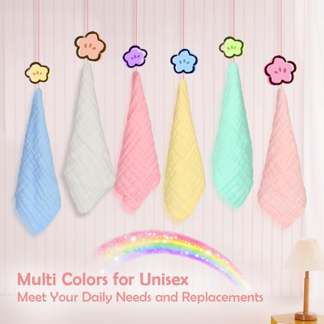 Toallitas de Muselina Orighty 100% Algodón Paquete de 6 - 25.4 cm