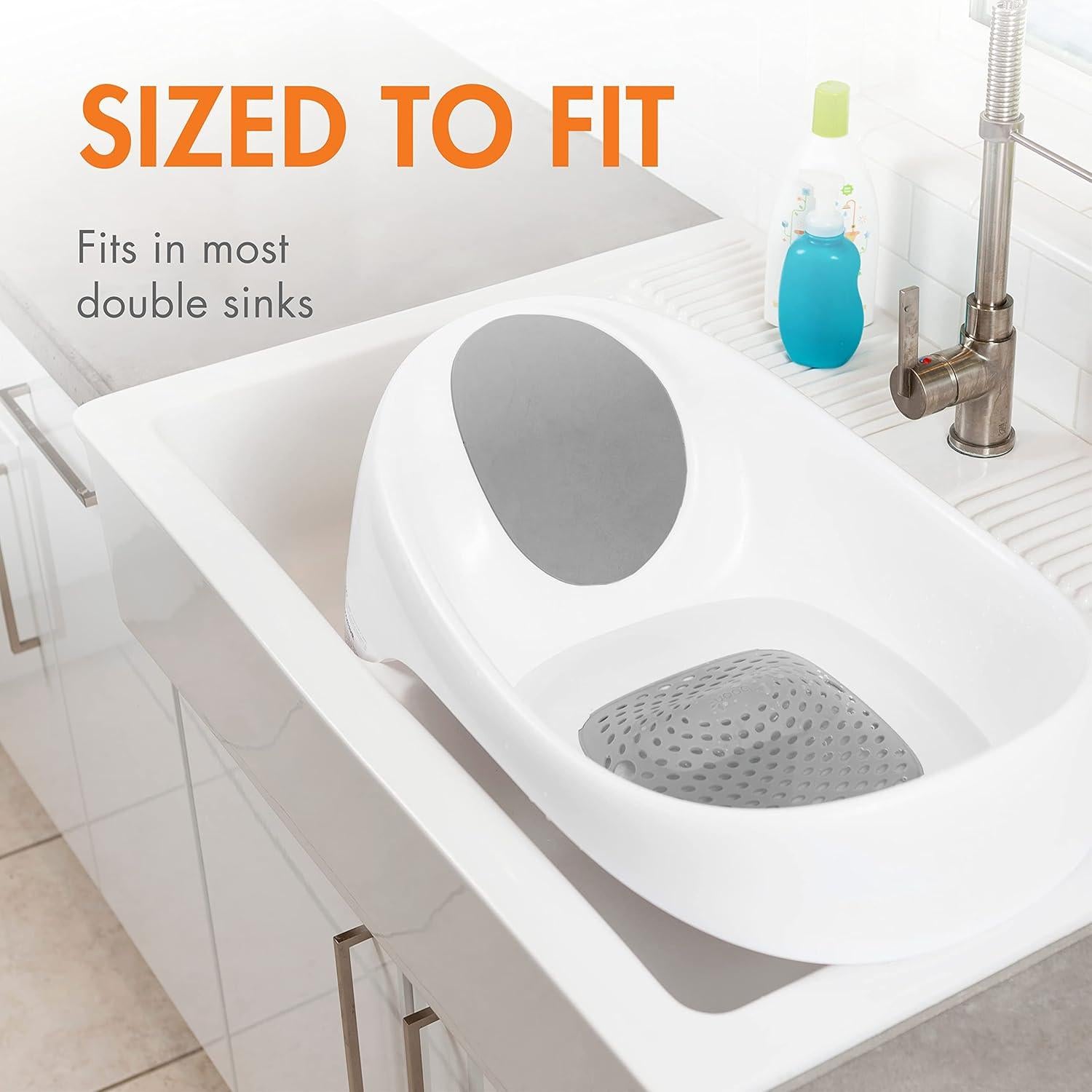 Boon Soak Bañera para Bebés 3 Etapas - Gris - 0 a 18 Meses