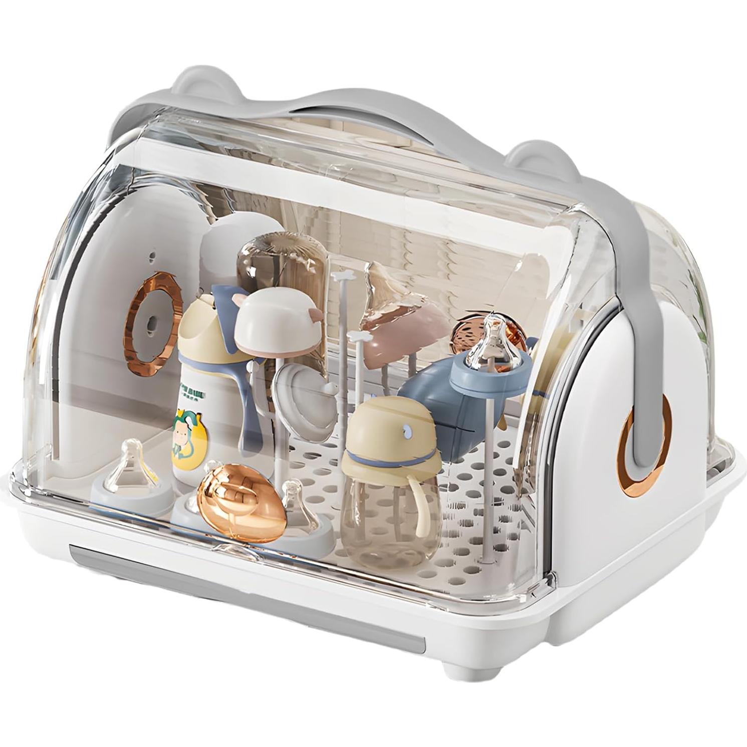 Organizador de Secado de Biberones QDTTSRY Gris 31x22x24cm