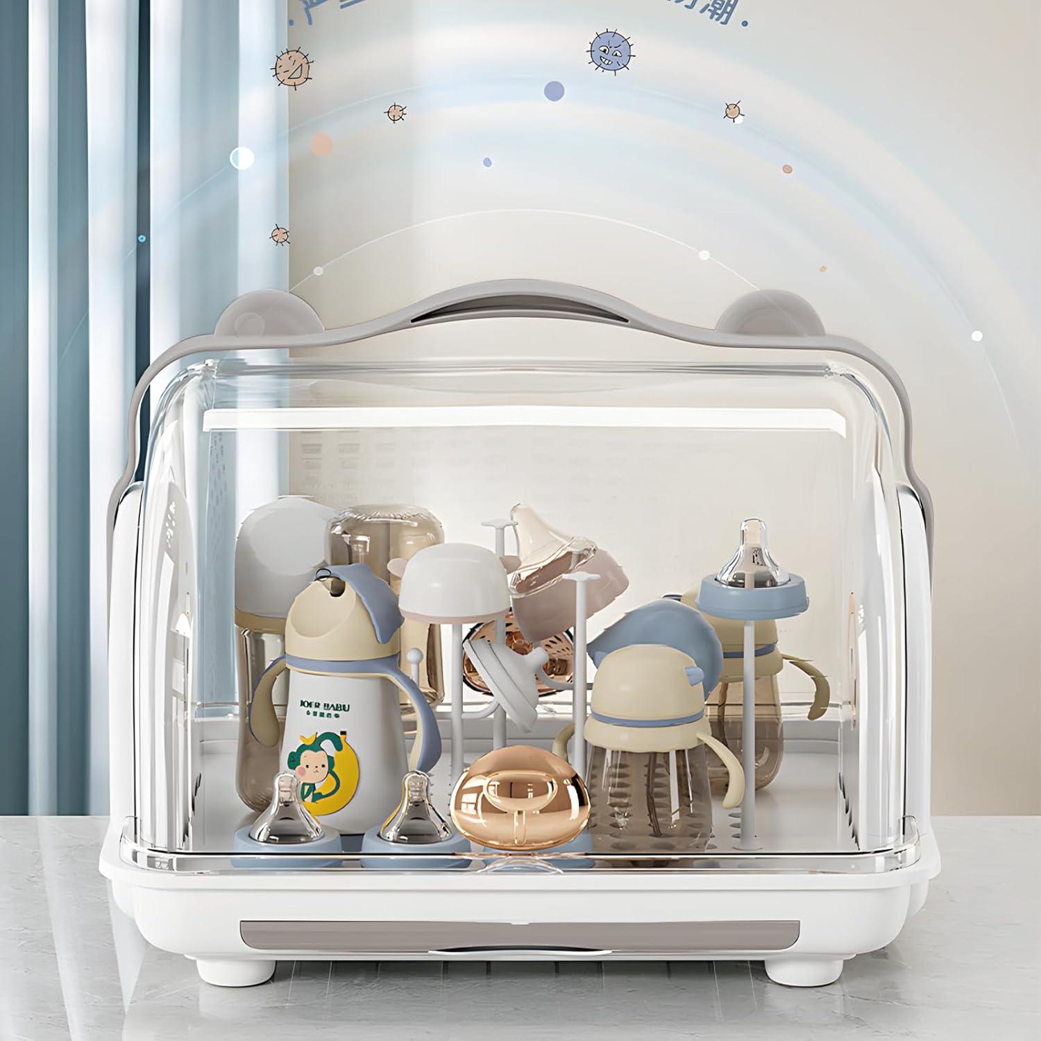 Organizador de Secado de Biberones QDTTSRY Gris 31x22x24cm