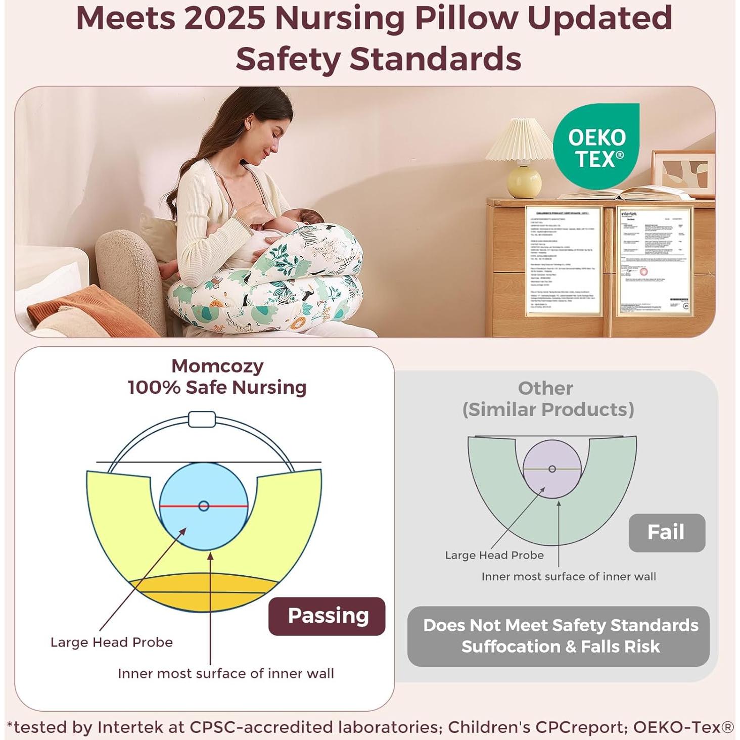 Almohada de Lactancia Momcozy Semicircular 14 cm Algodón