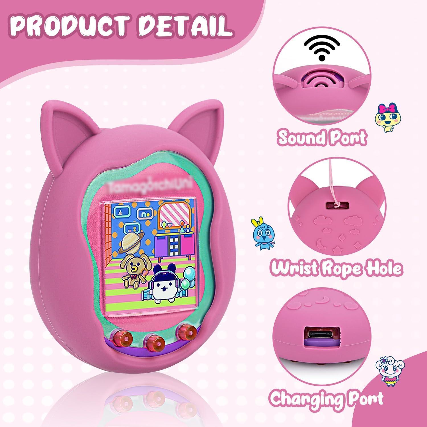Funda de Silicona Winceed Rosa para Tamagotchi Uni - Protección Completa