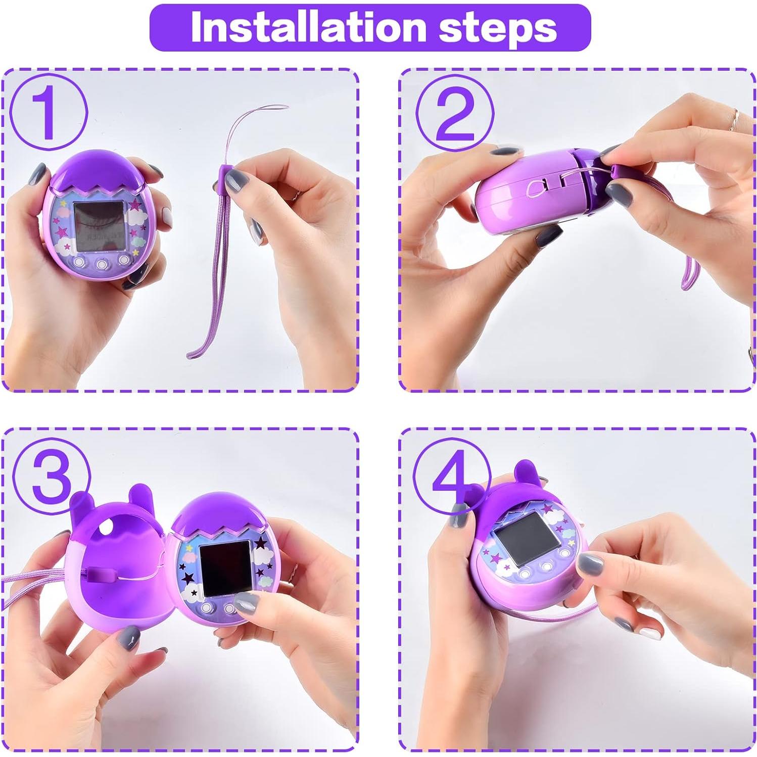 Funda de Silicona ANKHOH para Tamagotchi Pix Púrpura