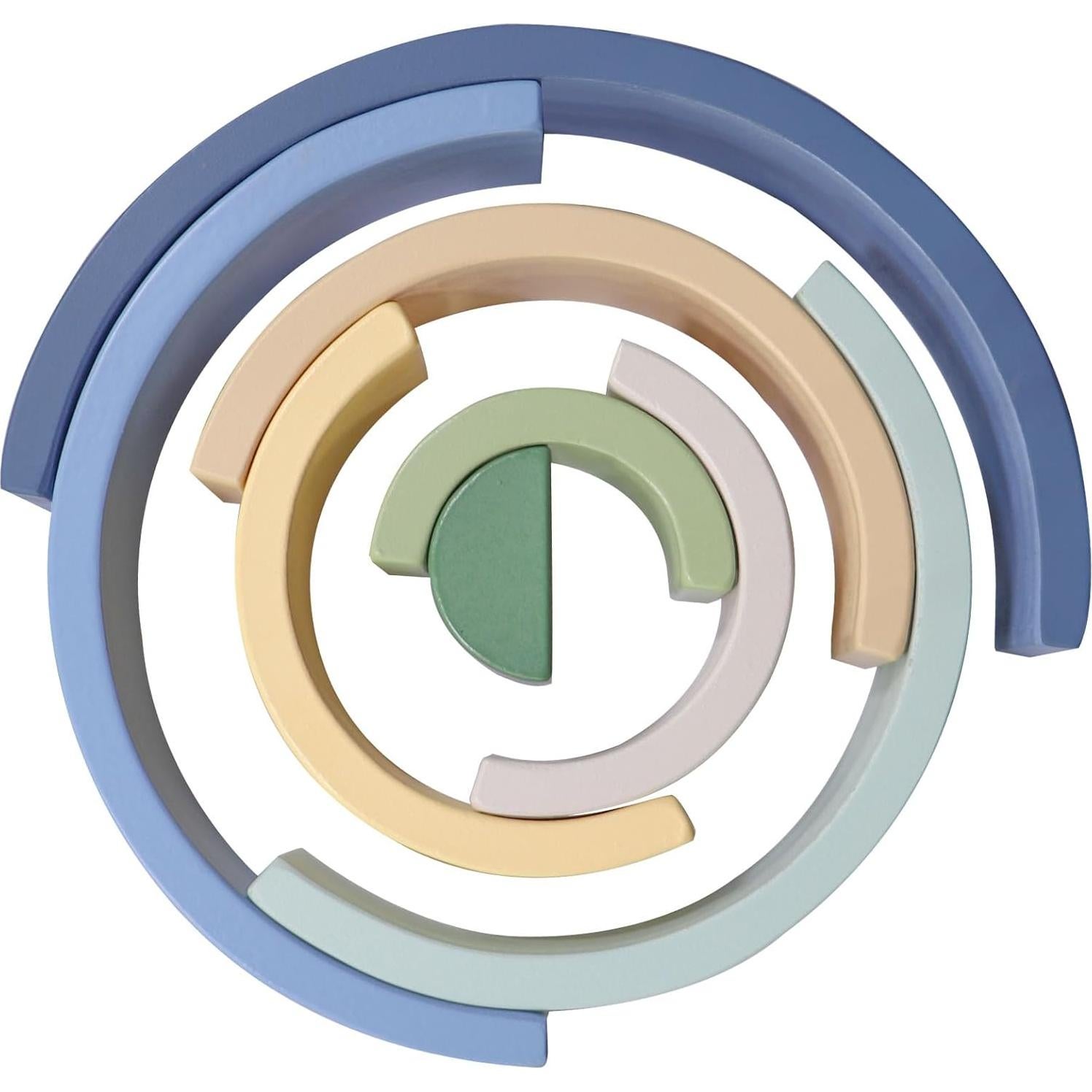 Juguete Apilable de Madera Asweets Arco Iris 8 Bloques 18M+