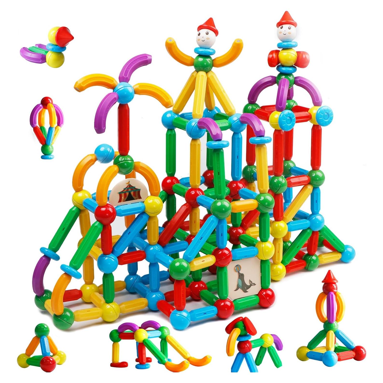 Bloques de Construcción Magnéticos TOKBLOK 132 Piezas Set Circo