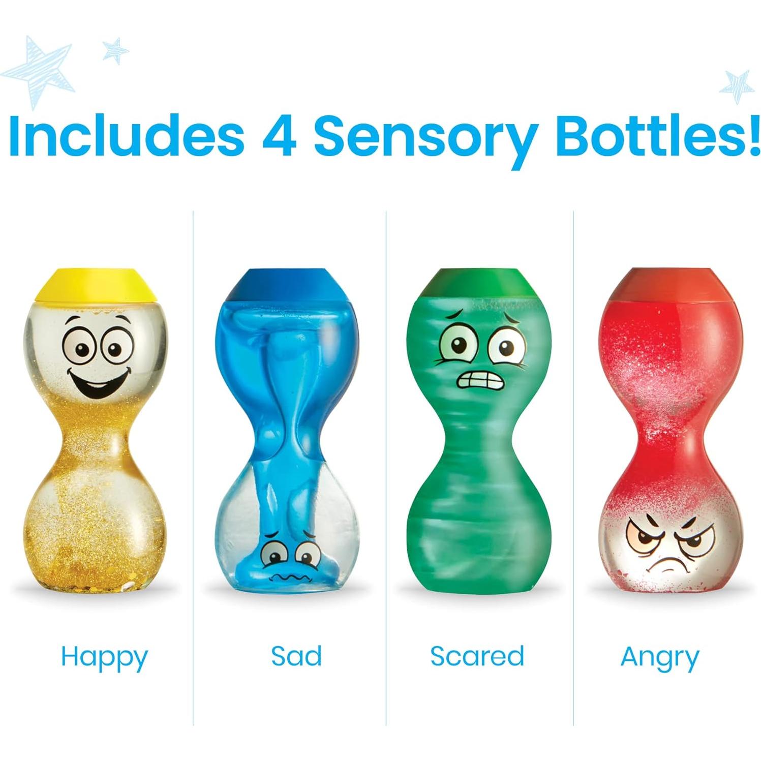 Botellas Sensoriales hand2mind - Emociones Primarias 4 Piezas