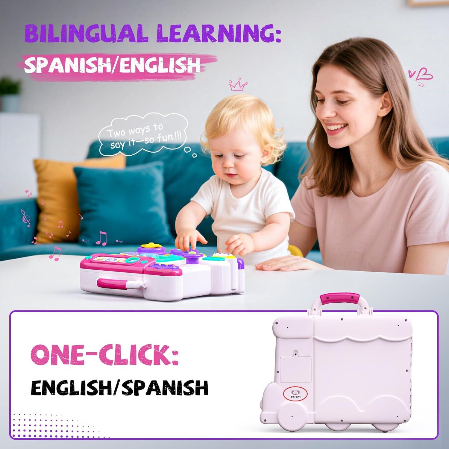 Juguete Busy Board Montessori Vanvimen 54-en-1 para Niños 1-3 Años