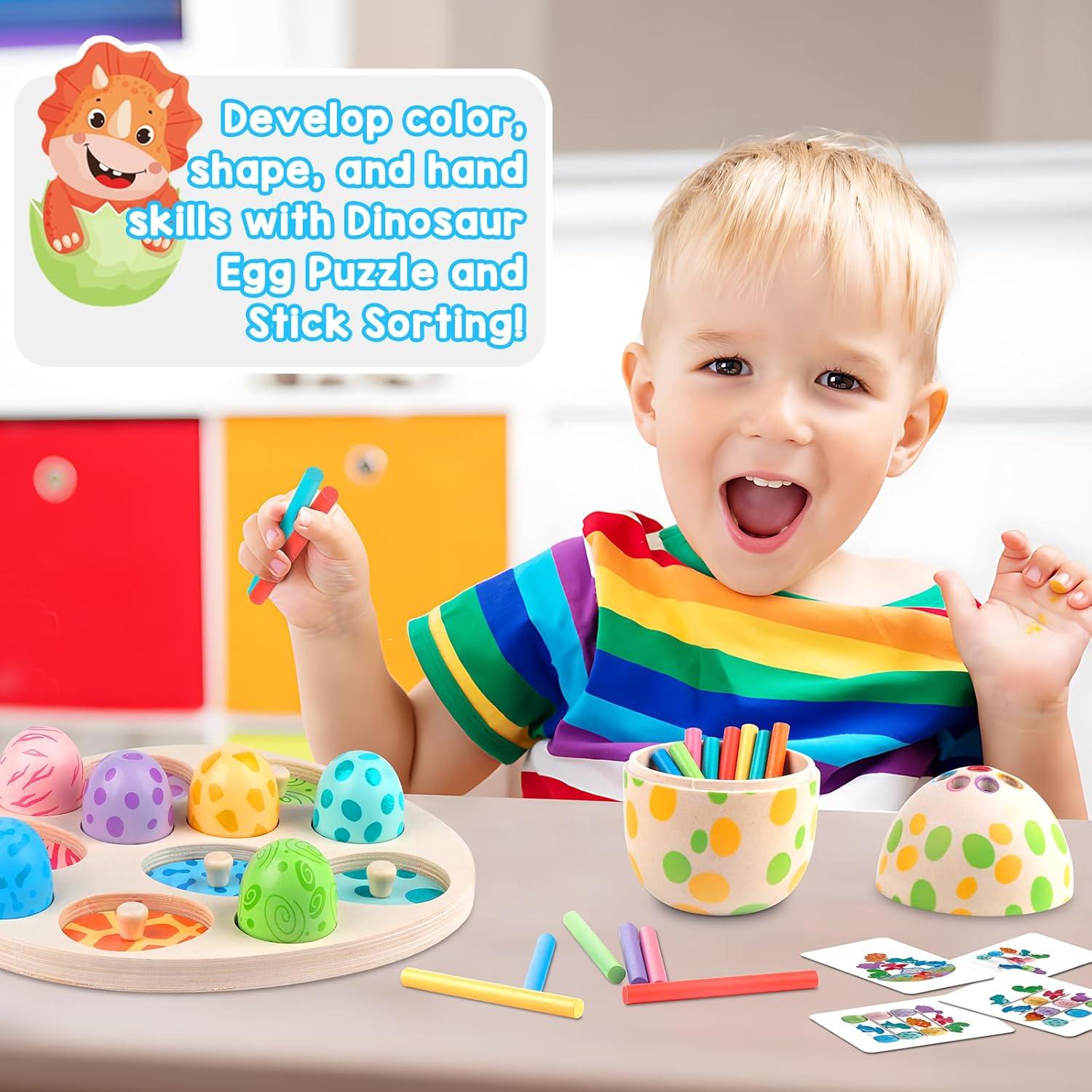 Juguete Montessori Dinosaurios Aliex 4 en 1 para Niños 12+ Meses