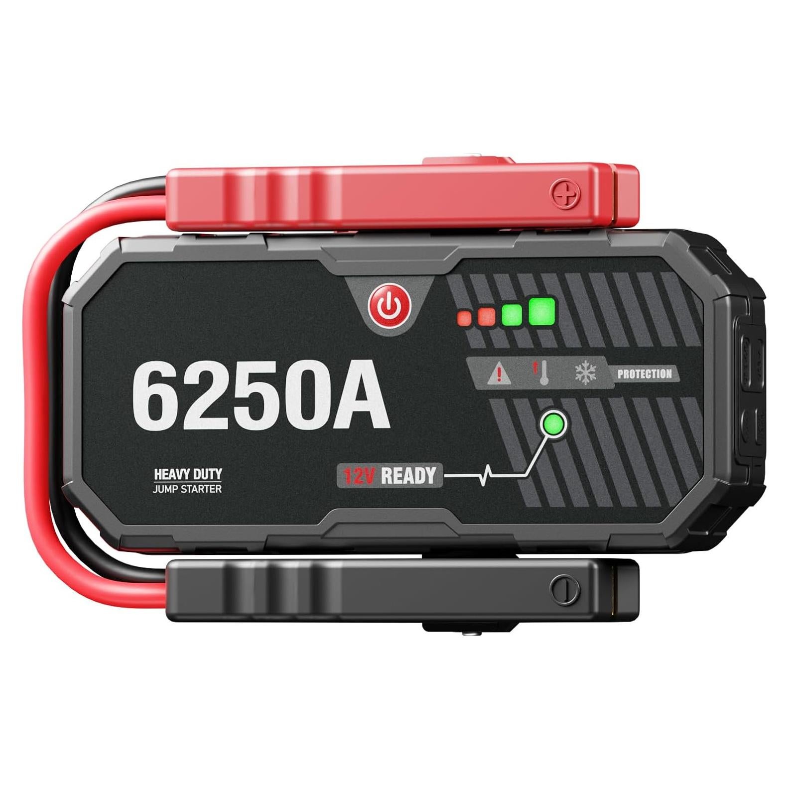 Arrancador de Batería ADORETRIP F40 6250A 12V Pantalla LED