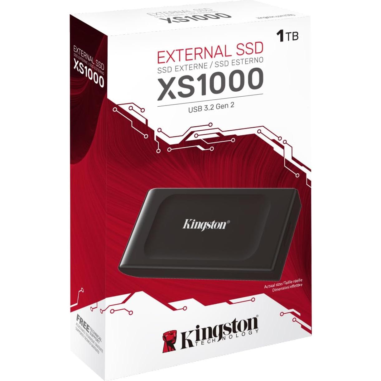 SSD Externo Kingston XS1000 1TB USB 3.2 | Hasta 1050MB/s