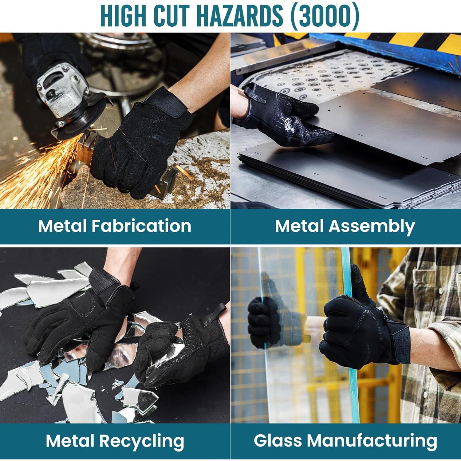 Guantes de Trabajo Resistentes a Cortes A7 y Perforaciones L5 - Somor - Talla S