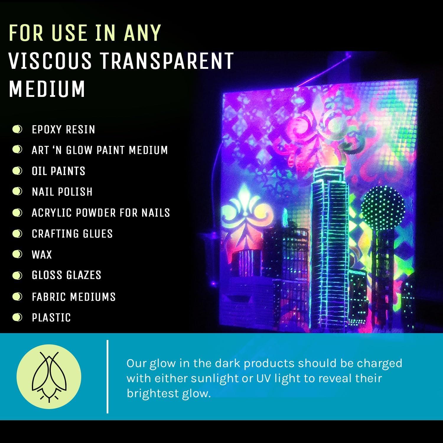 Polvo Brillante Azul Fluorescente Art 'N Glow 1 kg - Manualidades DIY