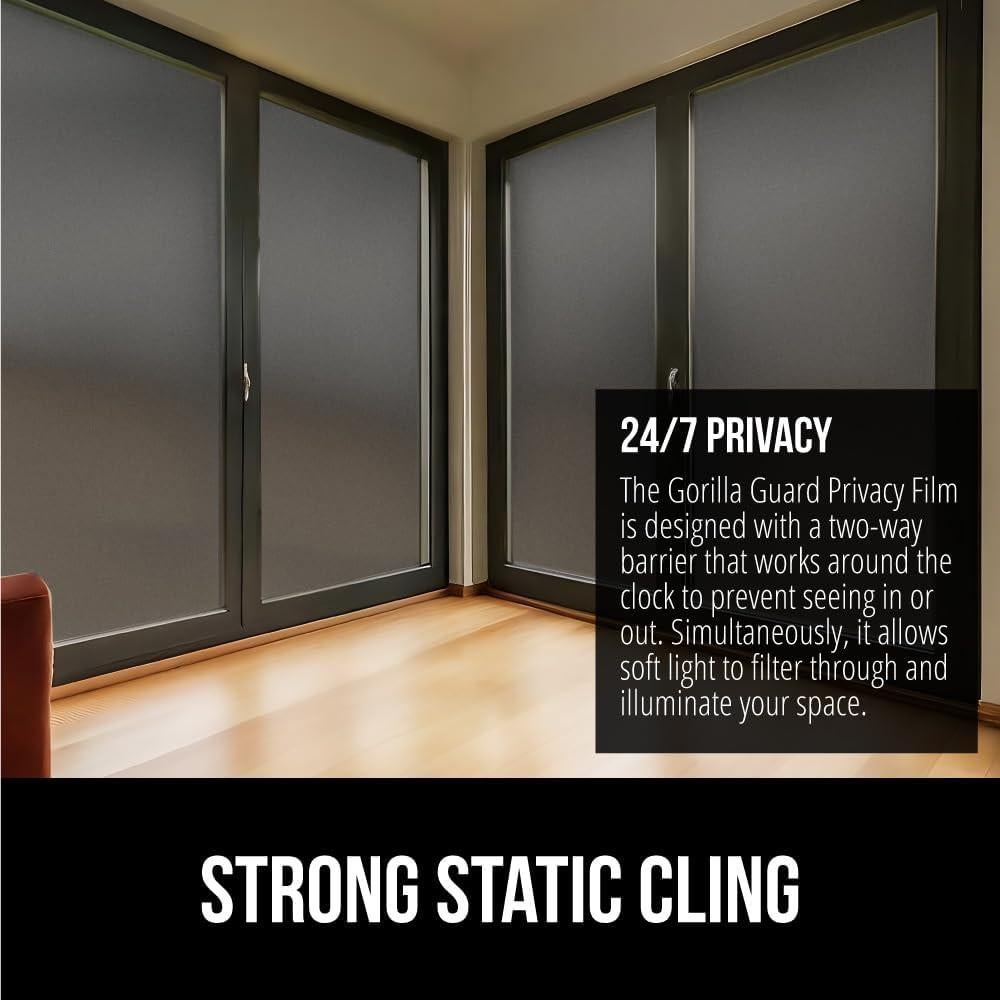Película de Privacidad GORILLA GRIP 30x200 cm Negra