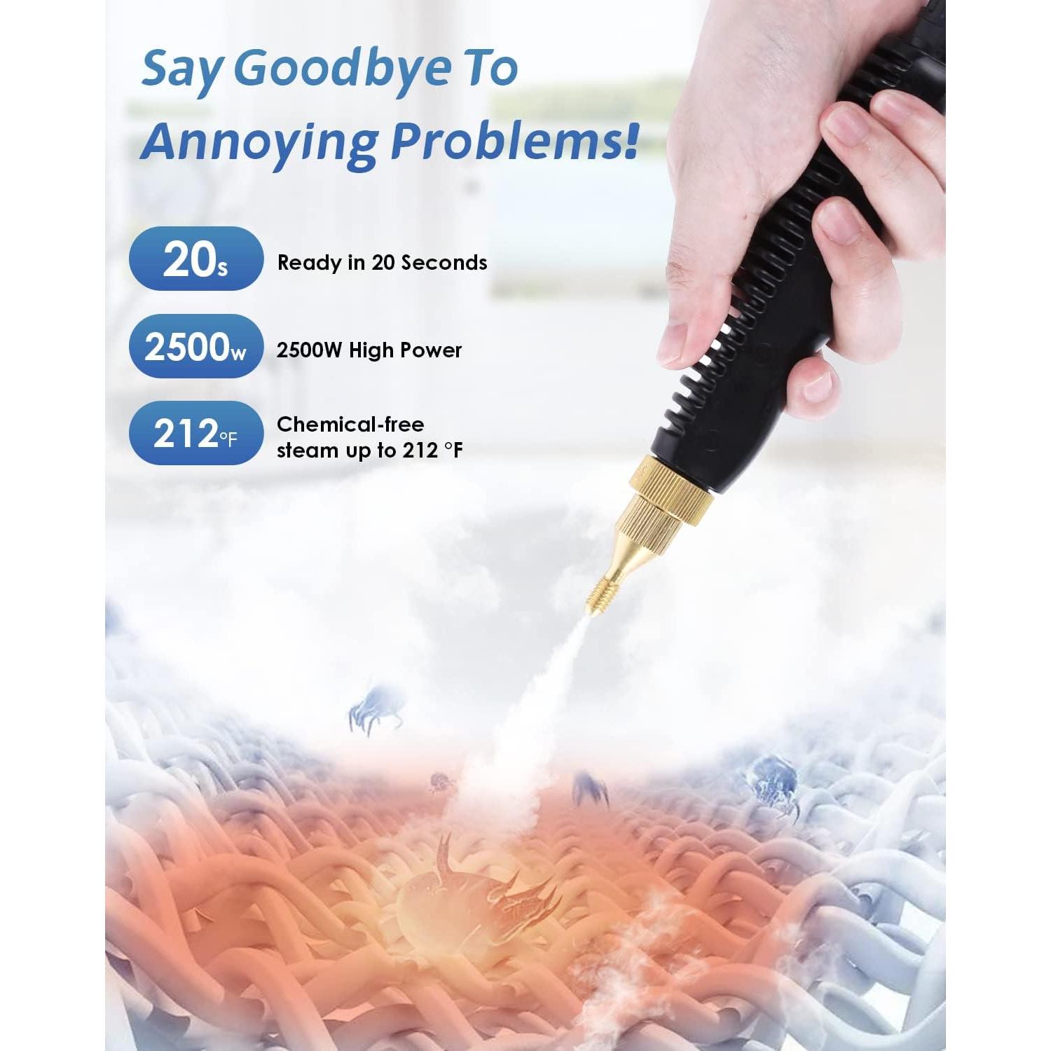 Limpiador de vapor portátil Hapyvergo LU-5 2500W 1L