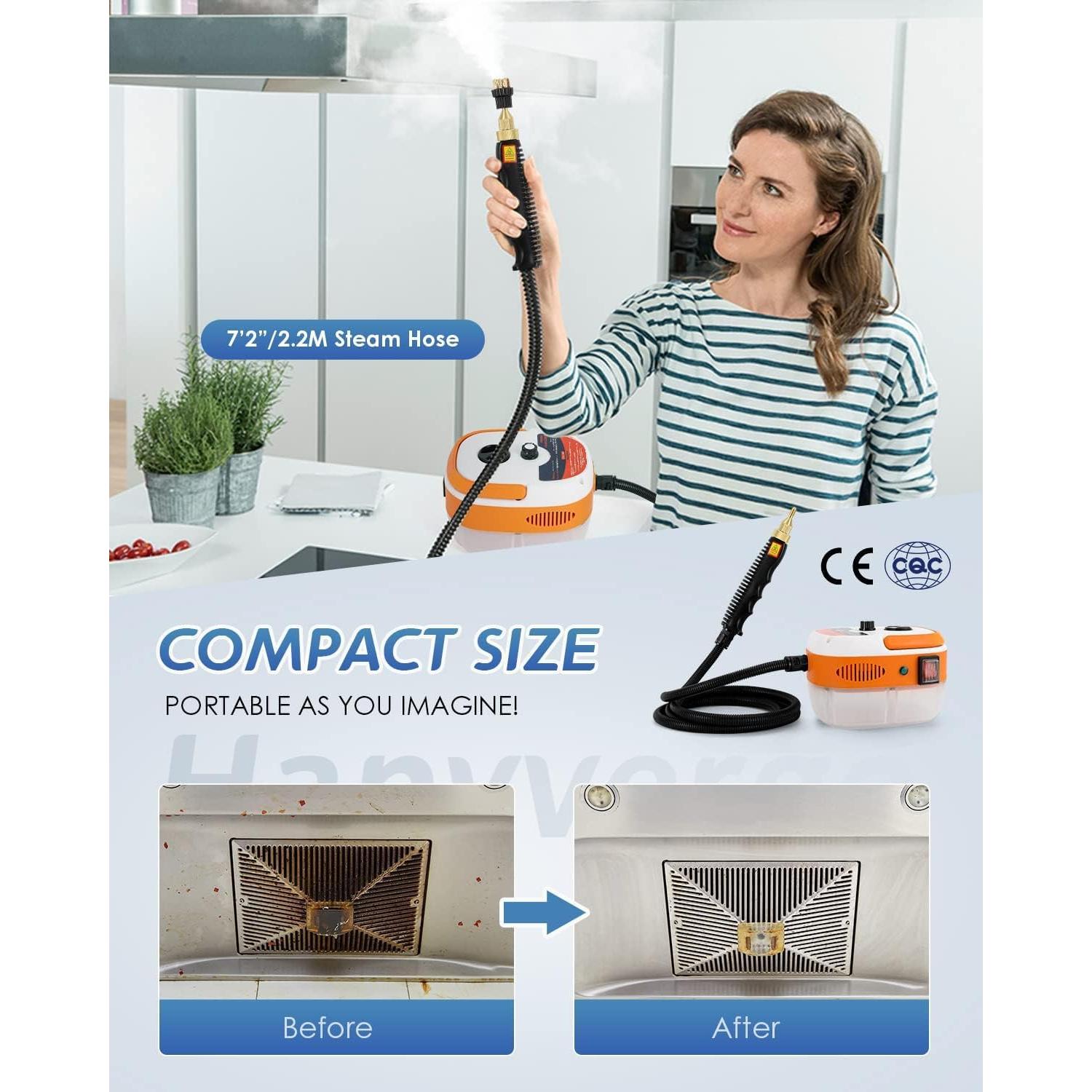 Limpiador de vapor portátil Hapyvergo LU-5 2500W 1L