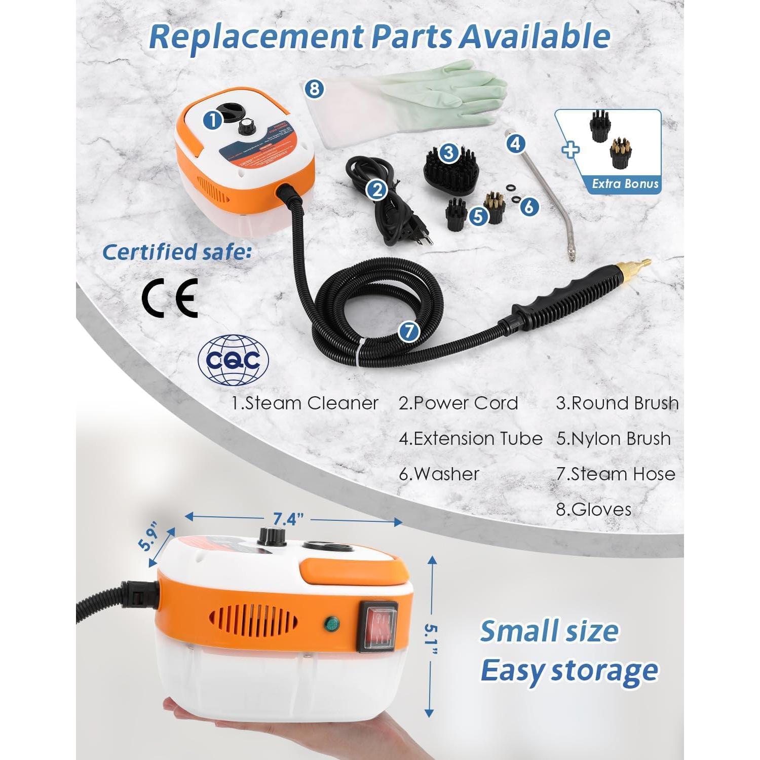 Limpiador de vapor portátil Hapyvergo LU-5 2500W 1L