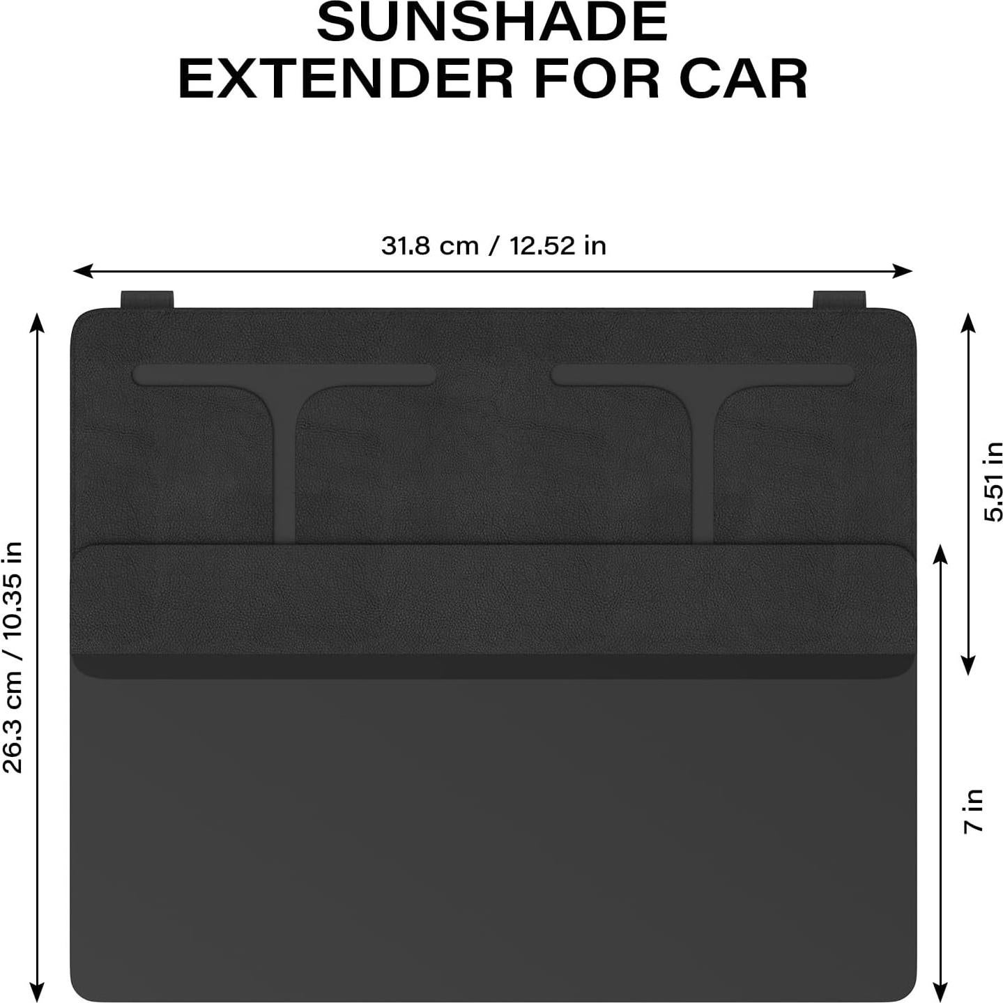 Extensor de Visera Solar ZDDGNN Ajustable UV400 Negro