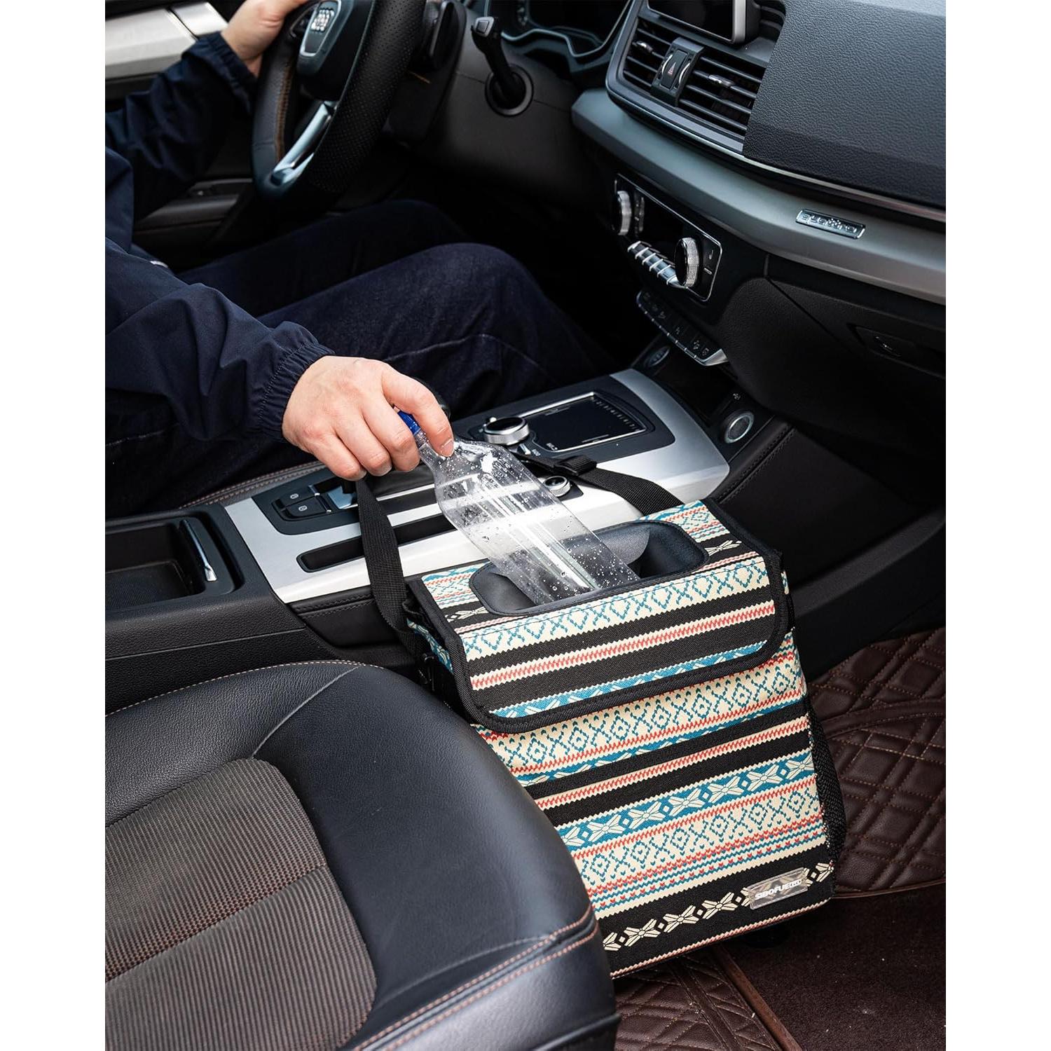 Basurero de Auto SIBOFUEGO 8.7L a Prueba de Fugas Motivo Beige