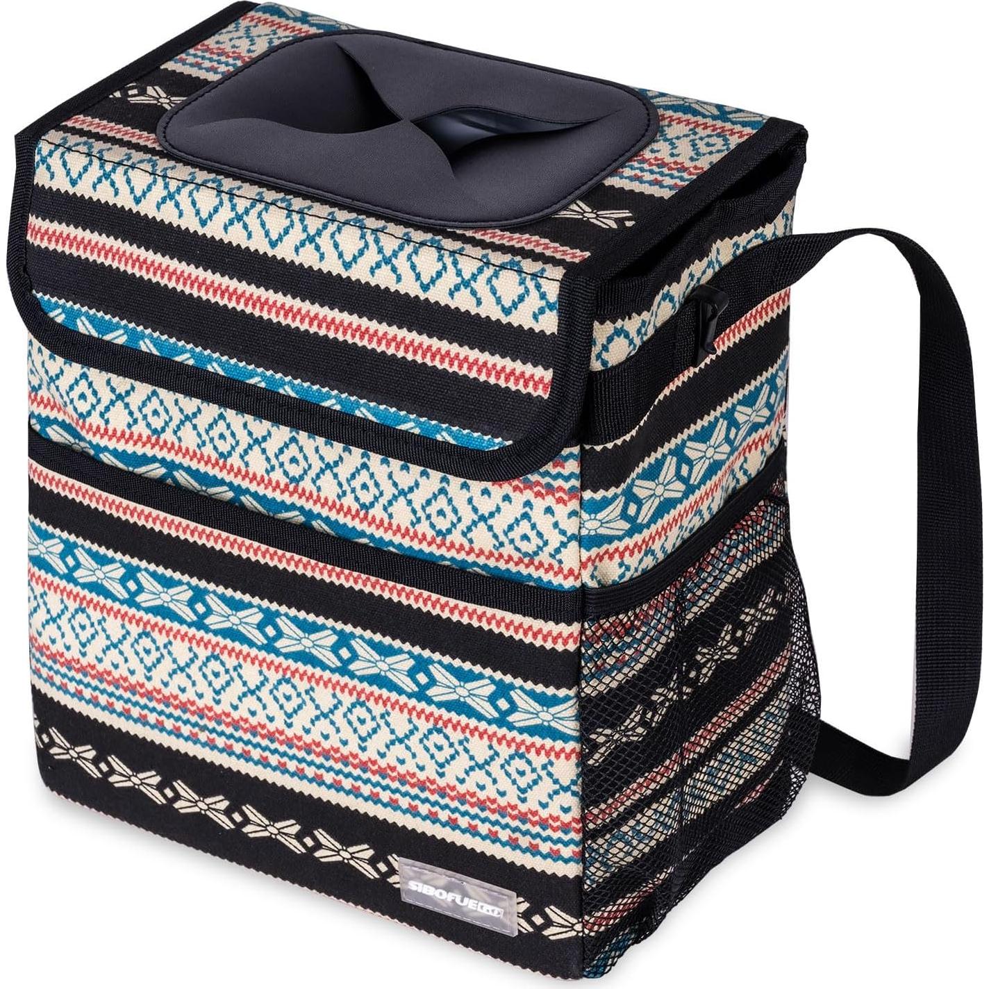 Basurero de Auto SIBOFUEGO 8.7L a Prueba de Fugas Motivo Beige