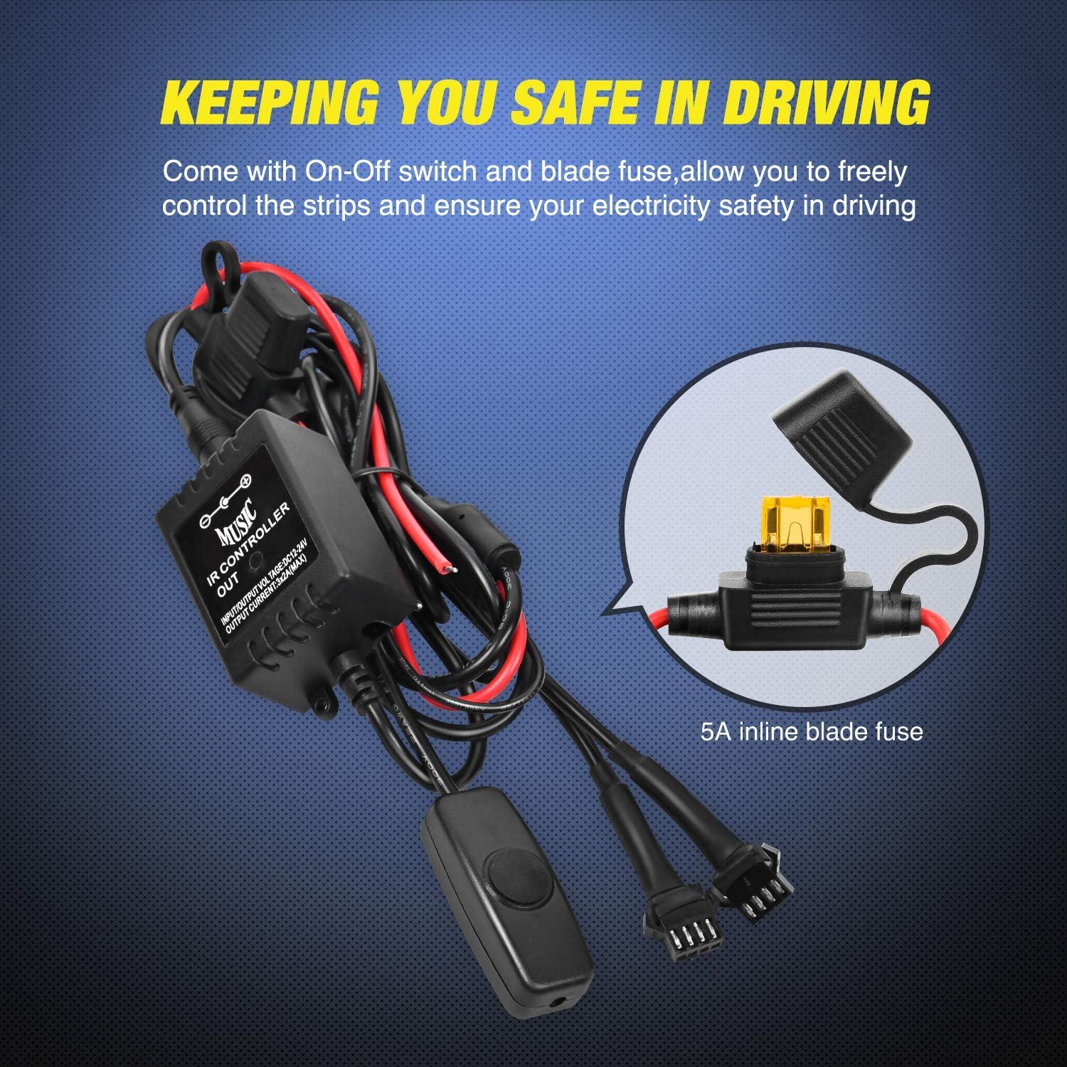 Kit de Tiras de Luz RGB Nilight TL-31 para Cama de Camión 2 Pcs