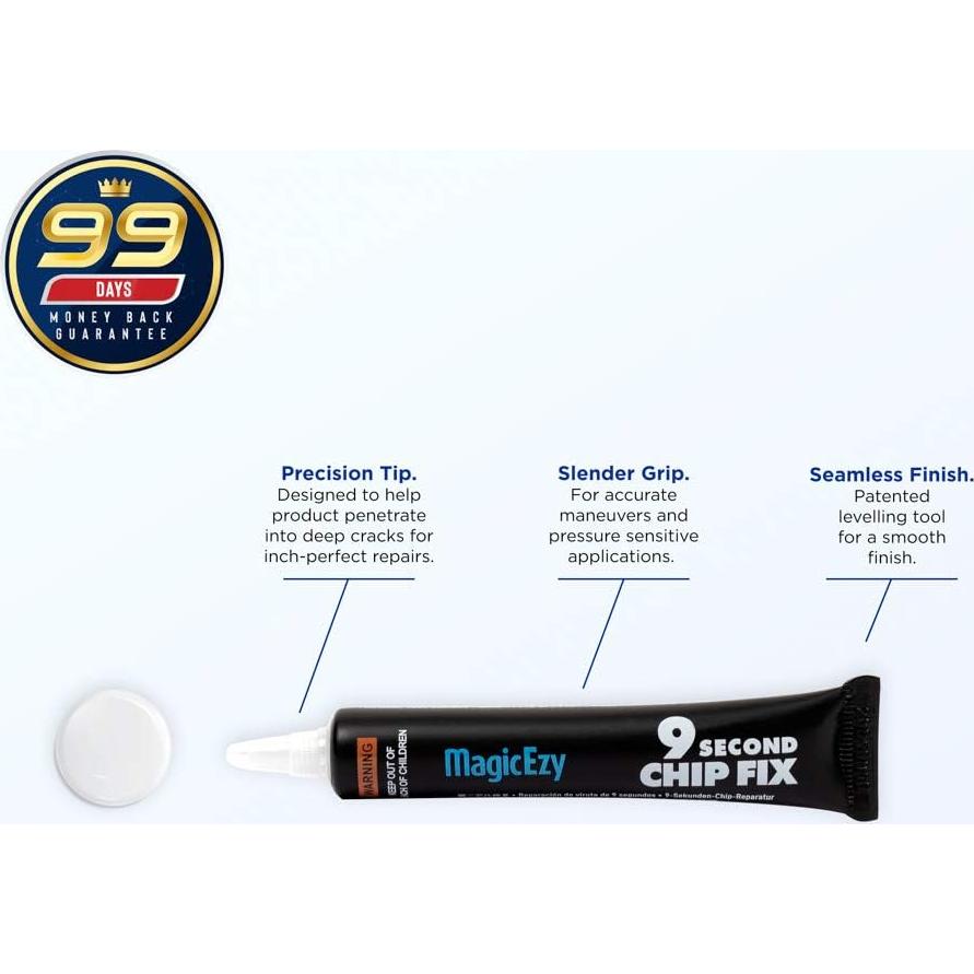 MagicEzy 9 Second Chip Fix - Reparación Rápida Fibra Vidrio Blanco