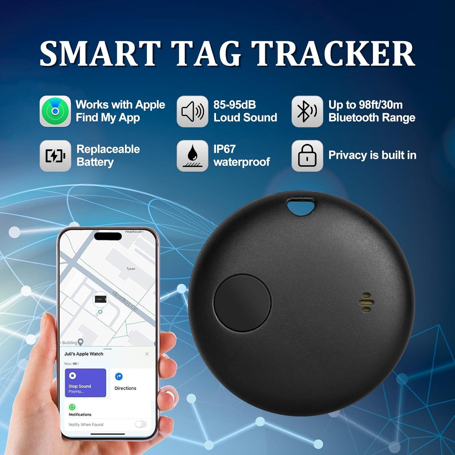 Rastreador Bluetooth Geevon Smart Tag 2P Negro para iOS