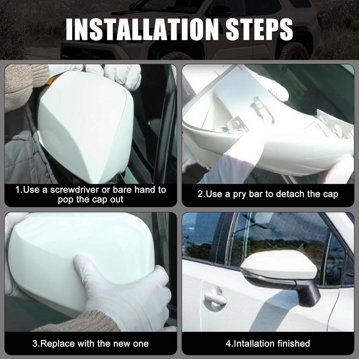 Cubierta de Espejo Izquierdo Blanco Sportuli para Toyota Corolla 2020-2025