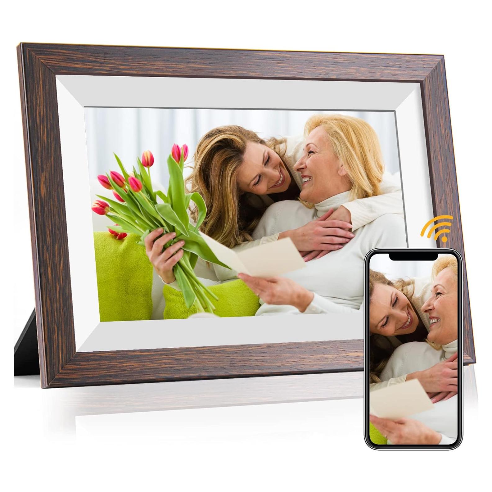 Marco Digital de Fotos 10.1" Weipan IPS HD Madera Marrón